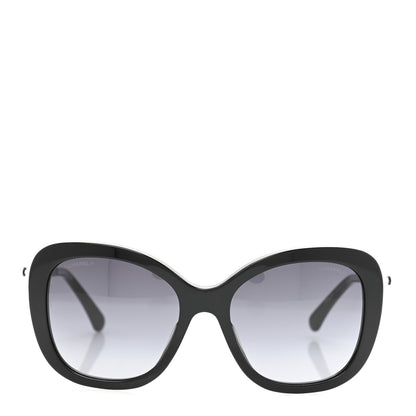 Chanel Acetate Butterfly Winter Pearl Sunglasses 5339-H-A Black 2 of 8