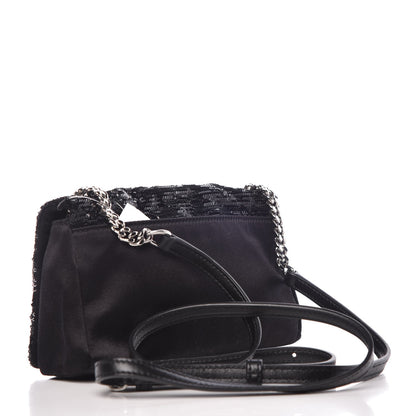 Saint Laurent Sequins Toy West Hollywood Chain Wallet Nero Manto Naturale 3 of 6