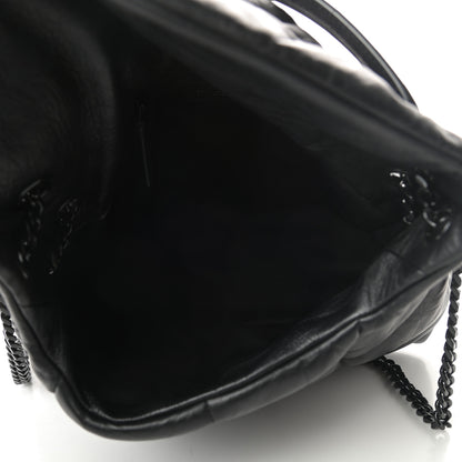 Saint Laurent Calfskin Quilted Medium Loulou Puffer Monogram Chain Satchel Black 5 of 10
