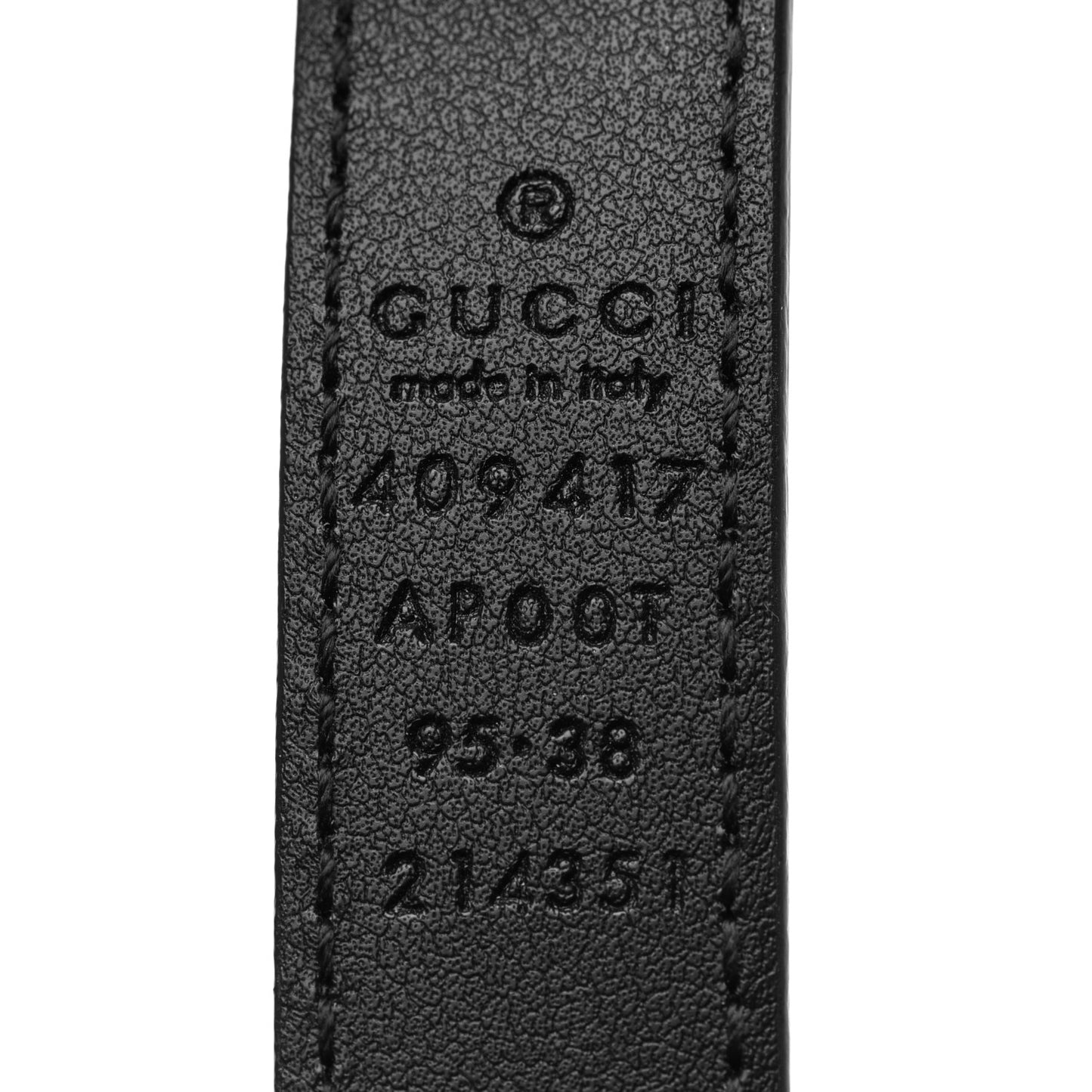 Calfskin Double G 20mm Belt 95 38 Black