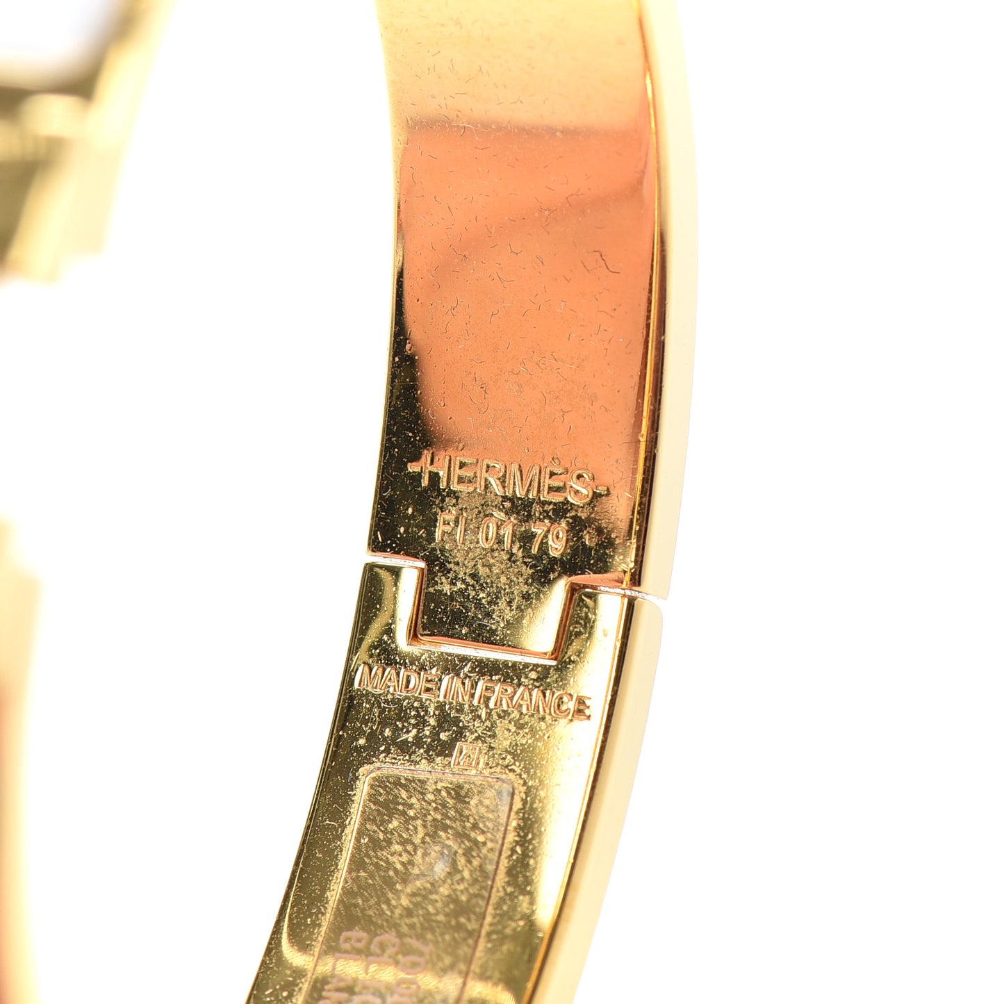 Enamel Narrow Clic Clac H Bracelet PM White