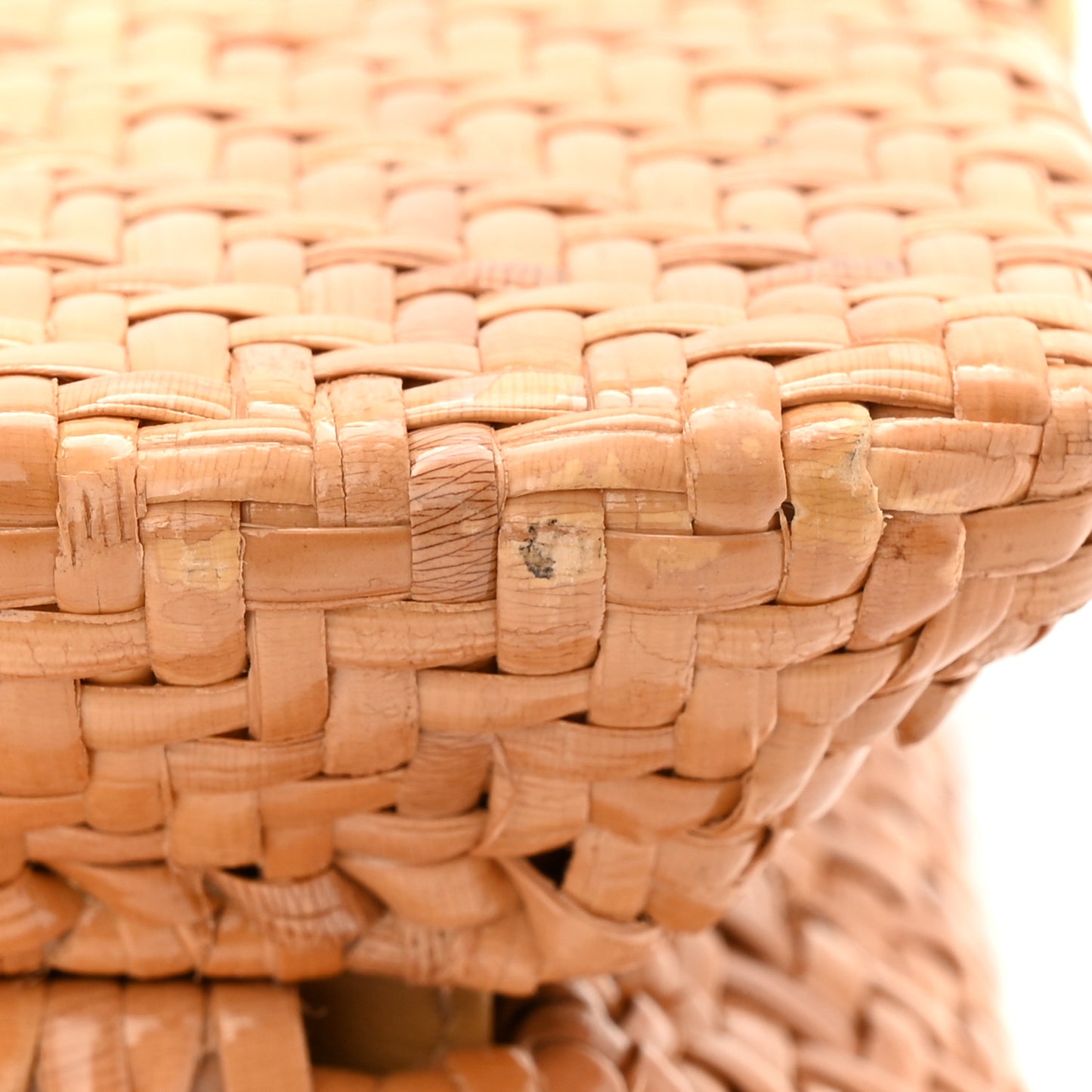 Wicker Carre Satchel Beige