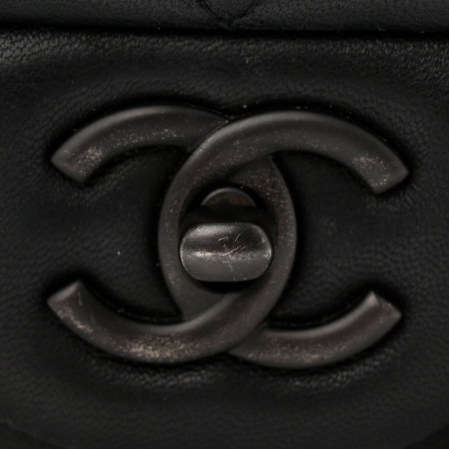 Lambskin Quilted Jumbo Double Flap So Black
