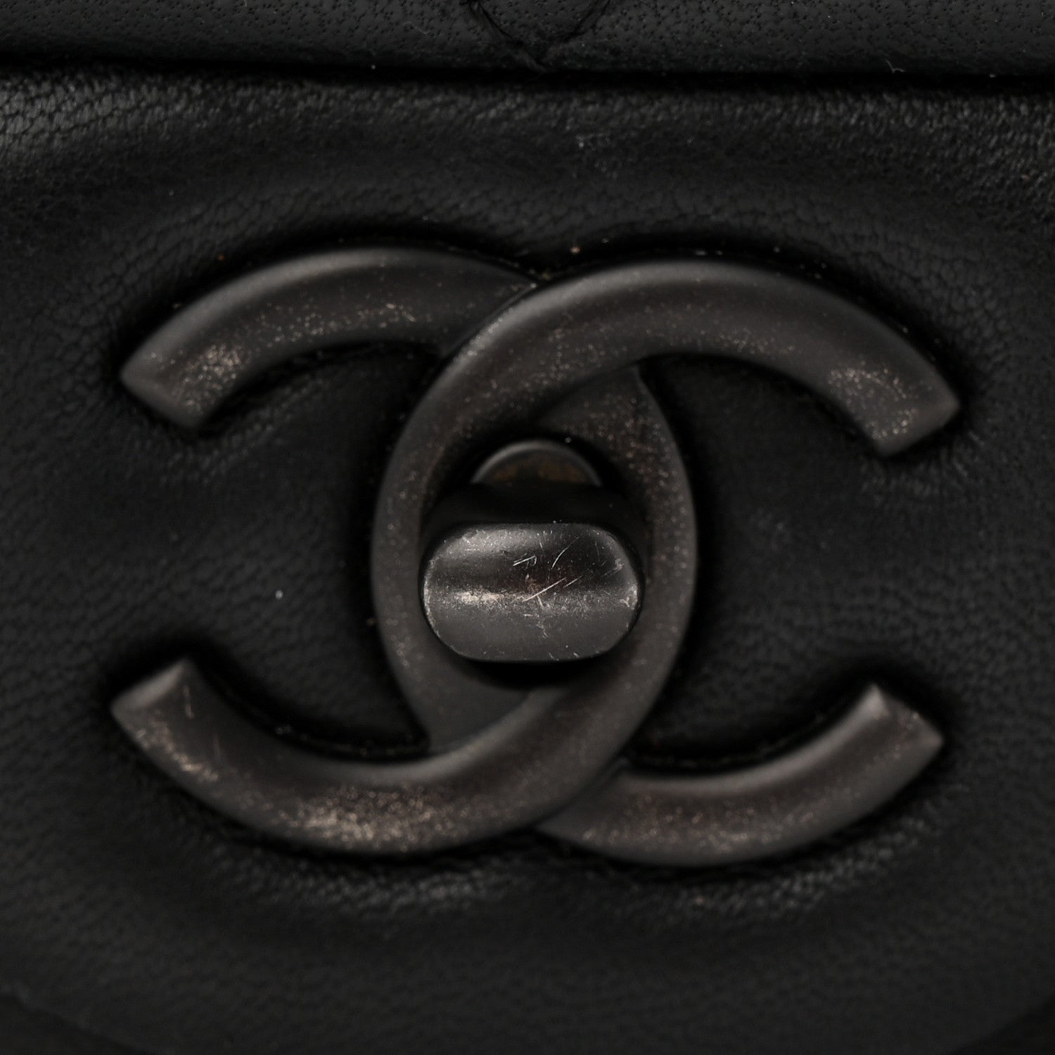 Chanel Lambskin Quilted Jumbo Double Flap So Black 16 of 16