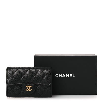 Chanel Caviar Quilted Flap Card Holder Wallet Black 9 of 9