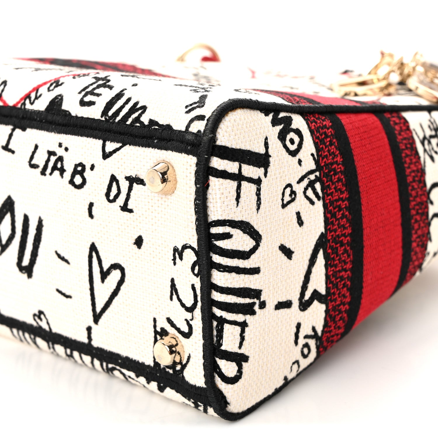 Christian Dior Canvas Medium DiorAmour Graffiti Lady D-Lite Latte