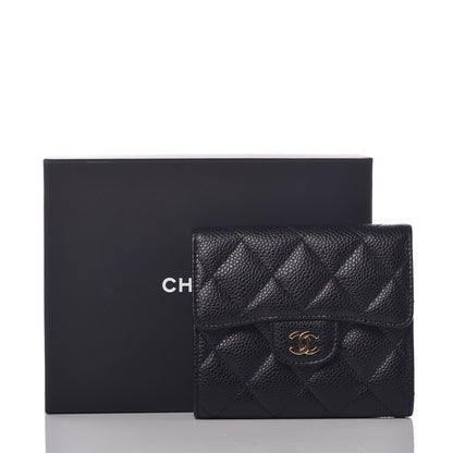 Chanel Caviar Quilted Compact Flap Wallet Black 9 of 9