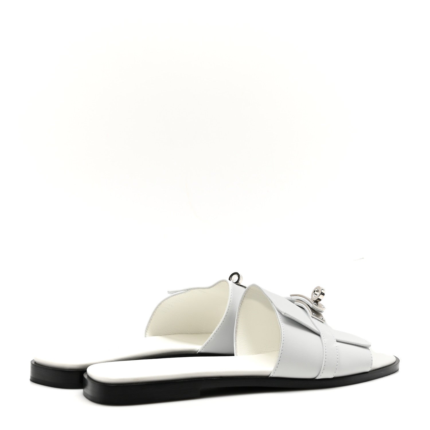 Hermes Calfskin Giulia Sandals 39 White 5 of 8