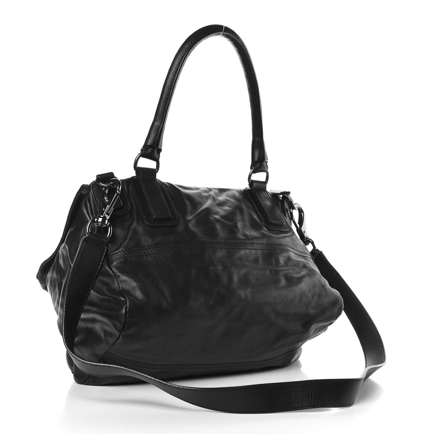 Calfskin Star Embossed Medium Pandora Black Red