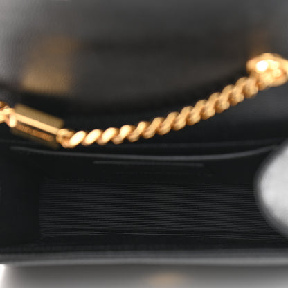Saint Laurent Grain De Poudre Small Monogram Kate Satchel Black 5 of 8