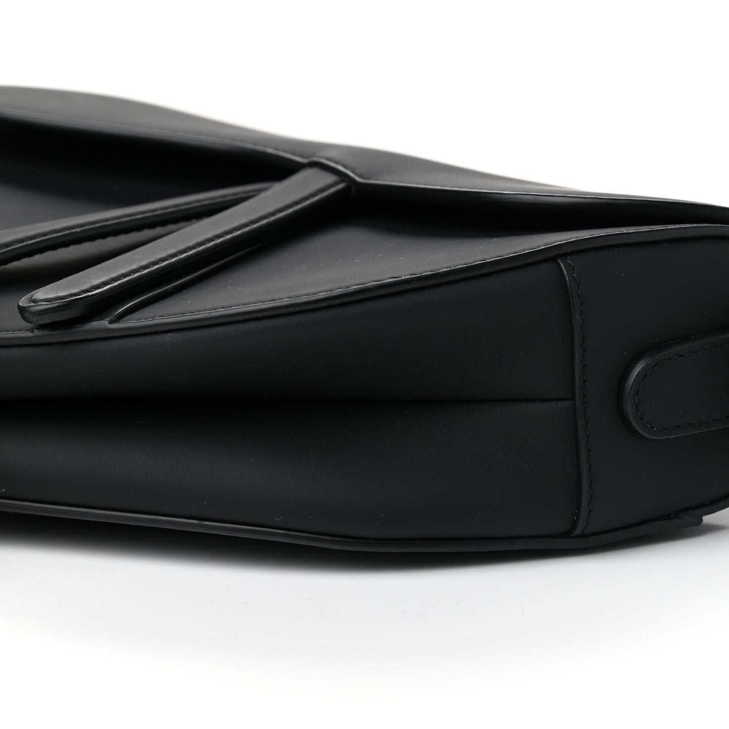 Ultra Matte Calfskin Saddle Bag Black