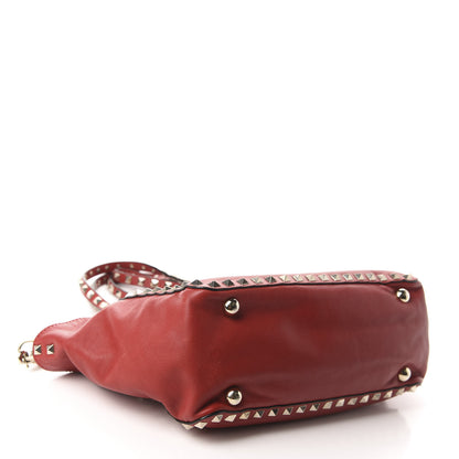 Valentino Garavani Vitello Small Rockstud Tote Rosso Valentino 5 of 12