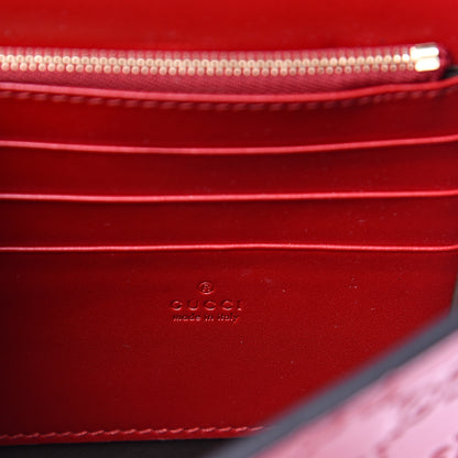 Gucci Guccissima Padlock Clutch Hibiscus Red 6 of 9