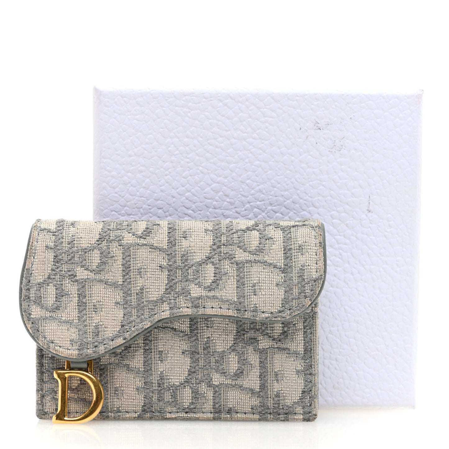 Oblique Saddle Card Holder Gray