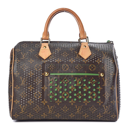 Louis Vuitton Monogram Perforated Speedy 30 Green 1 of 17