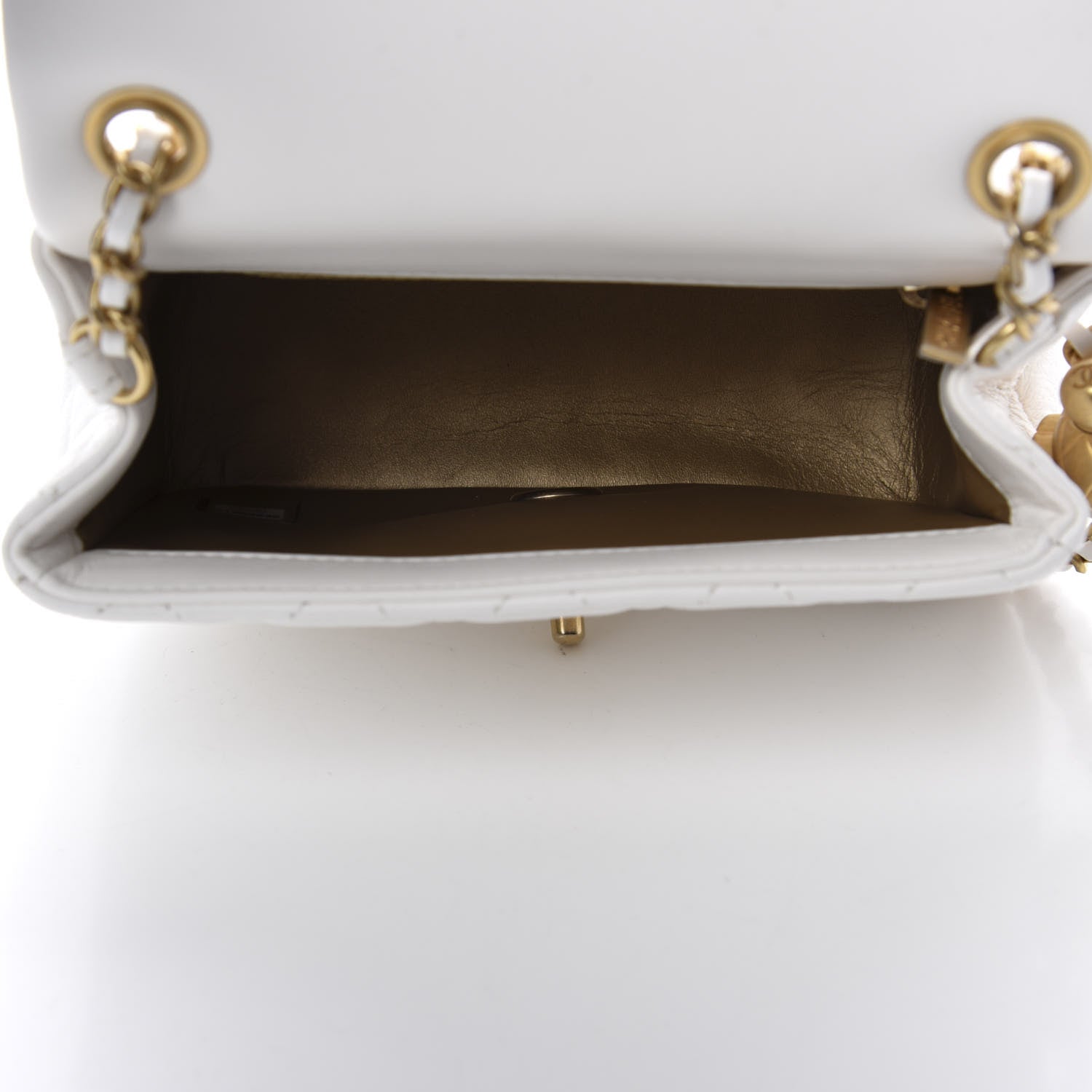 Chanel Lambskin Quilted Mini Pearl Crush Flap White 5 of 10