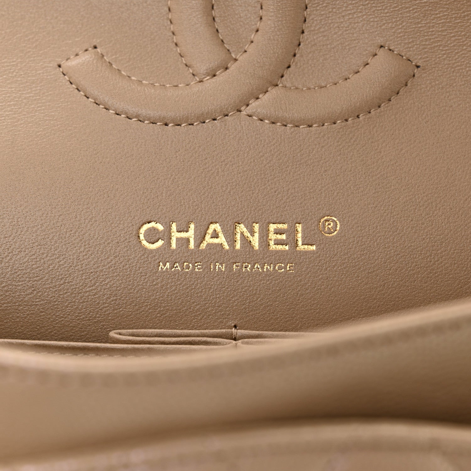 Chanel Iridescent Caviar Quilted Medium Double Flap Dark Beige 6 of 10