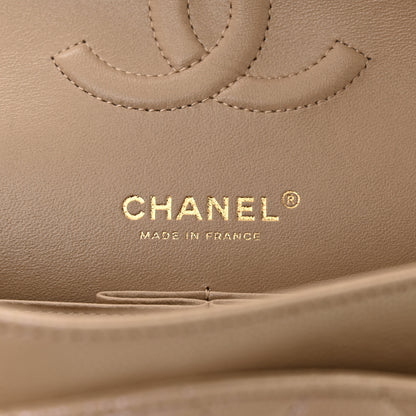 Chanel Iridescent Caviar Quilted Medium Double Flap Dark Beige 6 of 10