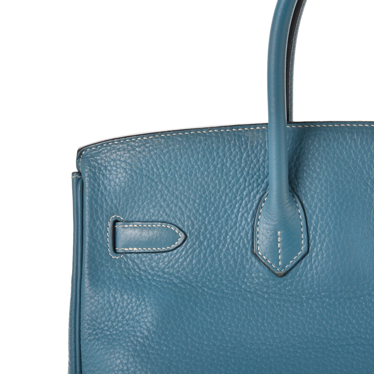 Hermes Taurillon Clemence Birkin 35 Blue Jean 11 of 40