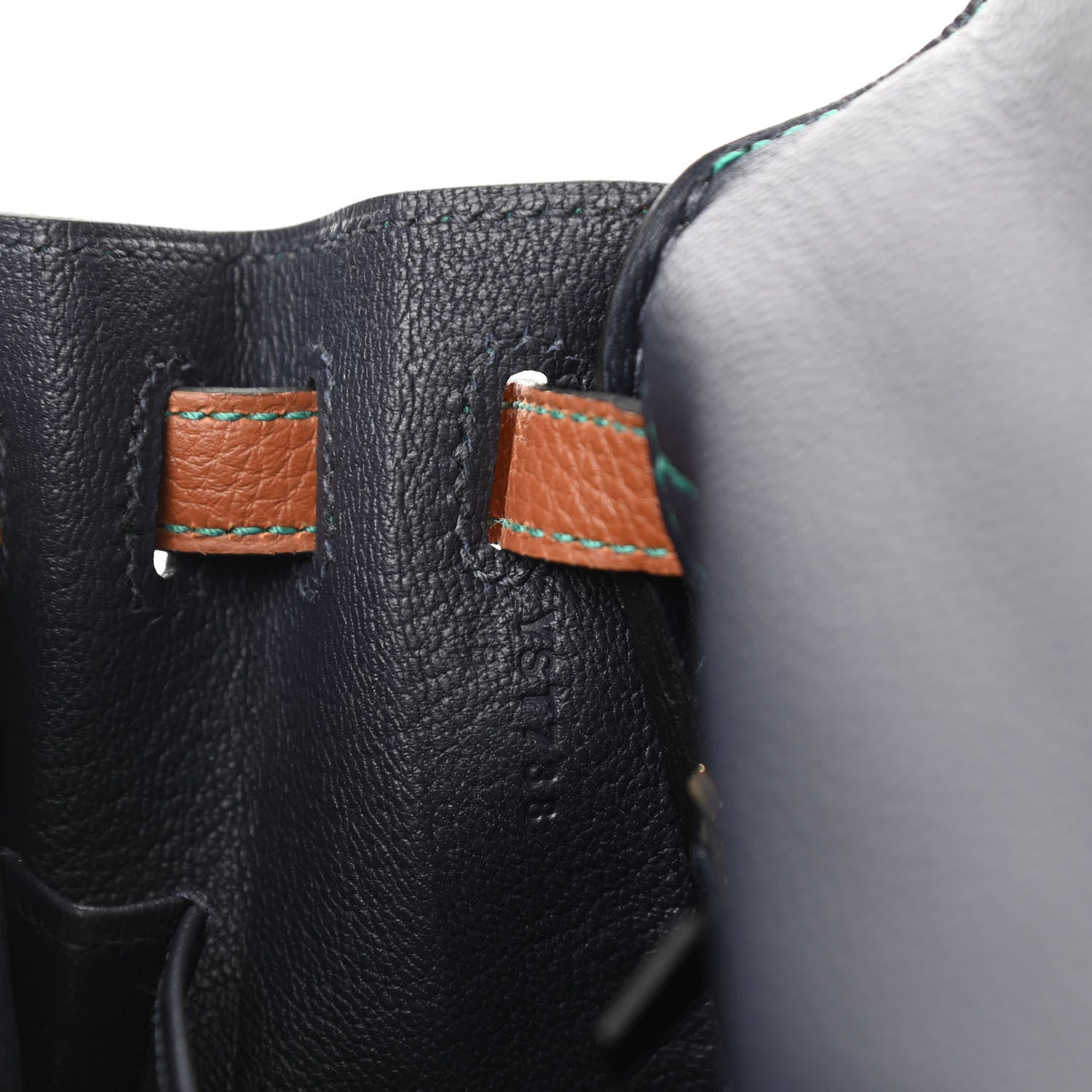 Hermes Togo Horseshoe Kelly Retourne 25 Blue Nuit Gold 7 of 11