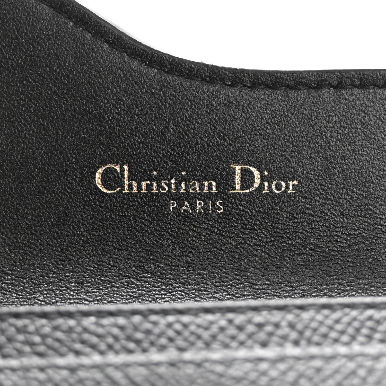 Christian Dior Grained Calfskin Saddle Card Holder Black 6 of 8