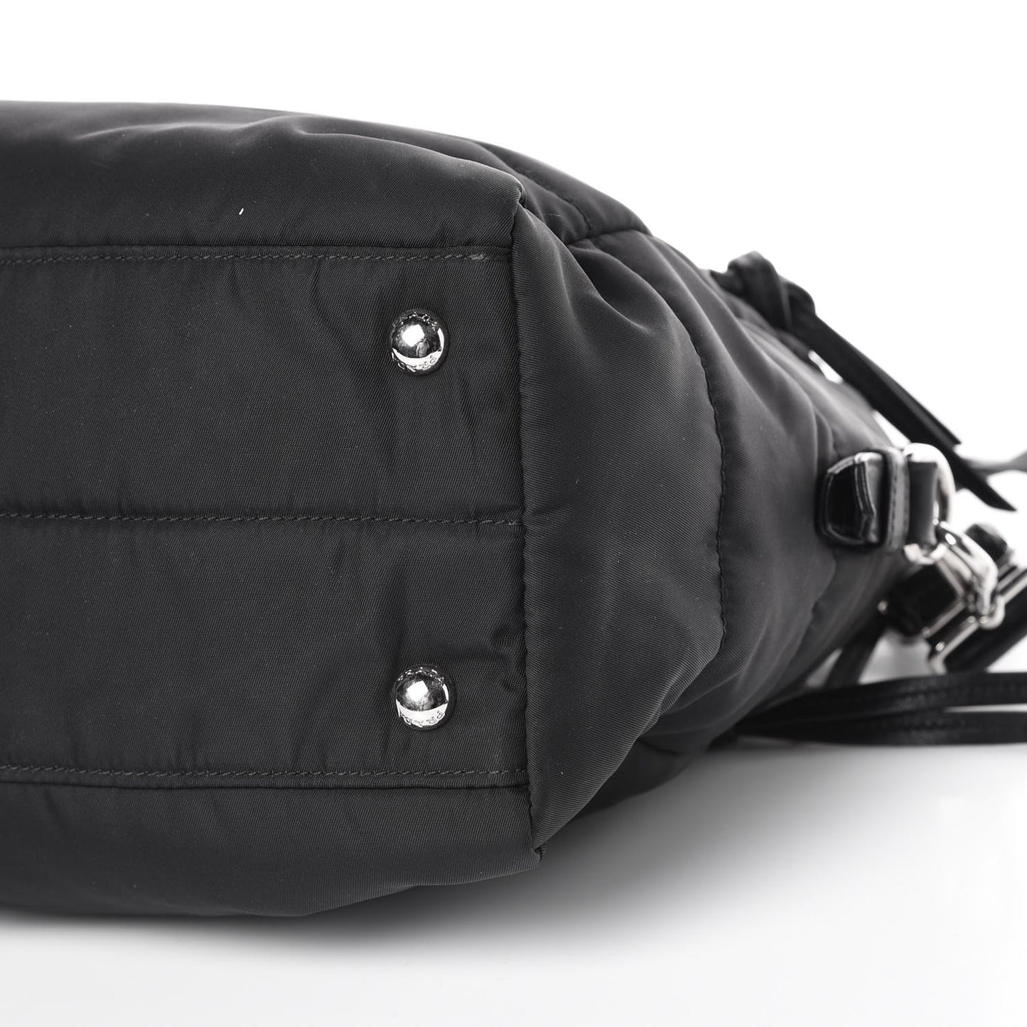Nylon Tessuto Quilted Bowler Black