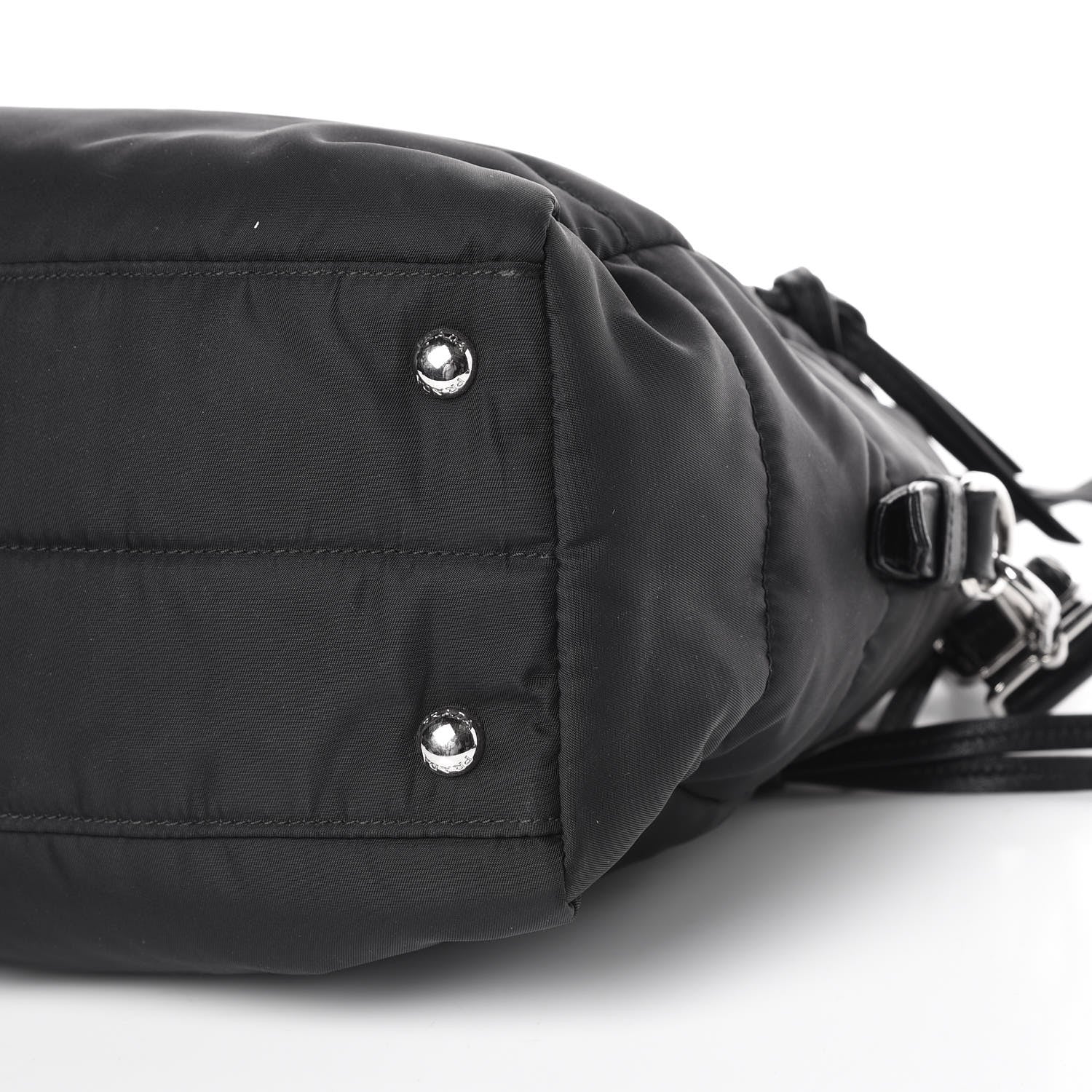 Prada Nylon Tessuto Quilted Bowler Black 9 of 9