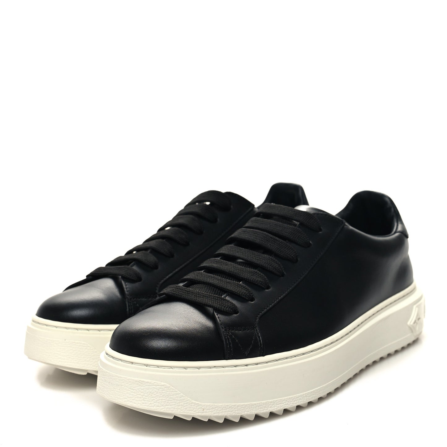 Calfskin Time Out Sneakers 40.5 Black