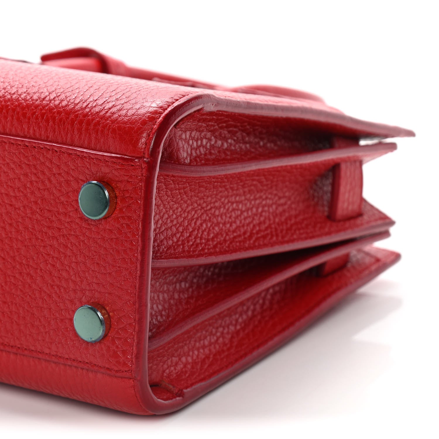 Saint Laurent Grained Calfskin Nano Sac De Jour Lipstick Red 9 of 10