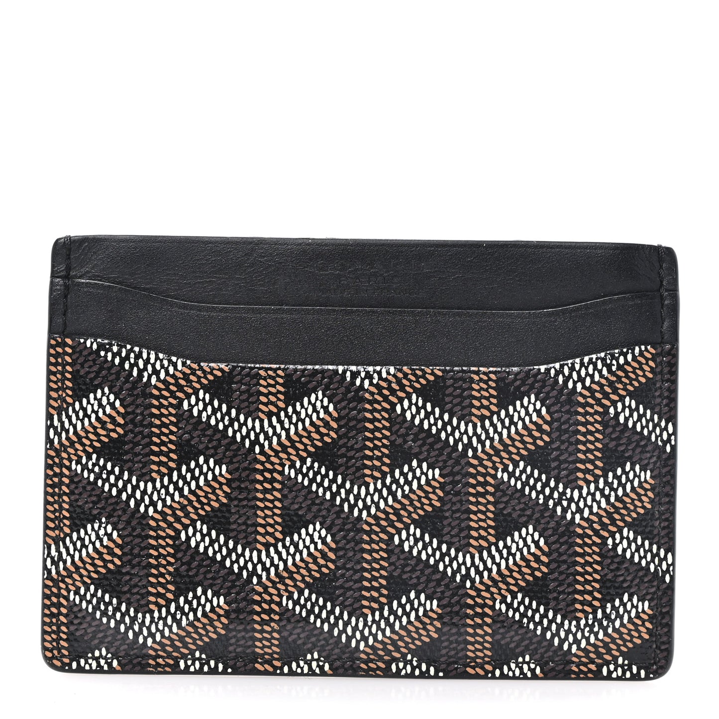 Goyardine Saint Sulpice Card Holder Black