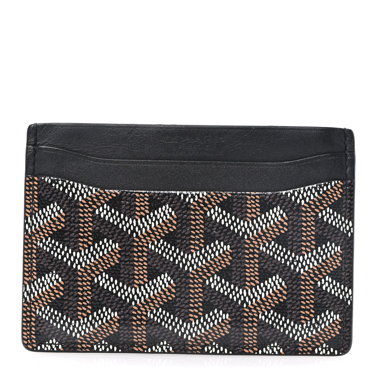 Goyard Goyardine Saint Sulpice Card Holder Black 1 of 8