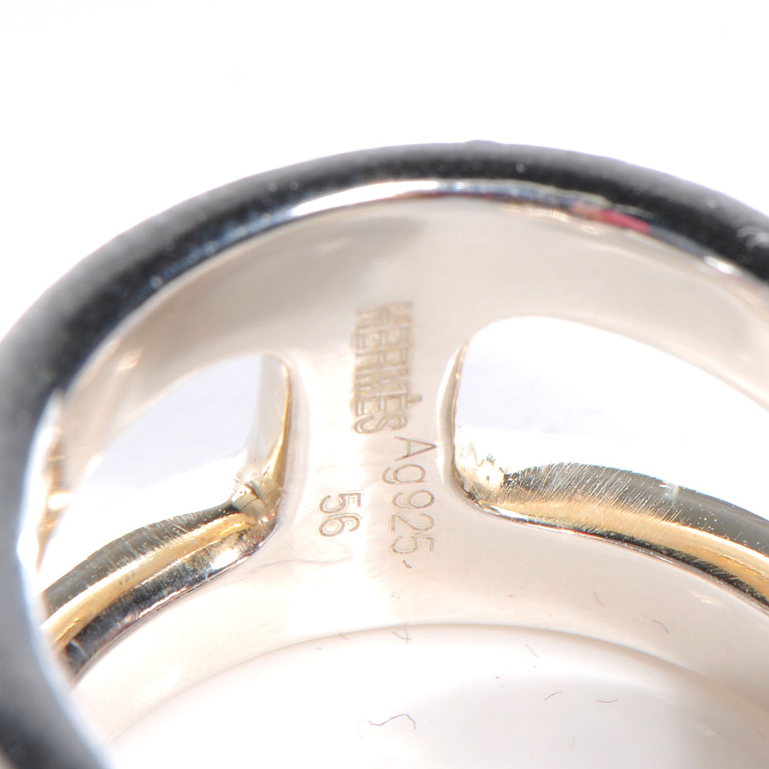 Hermes Sterling Silver Osmose Ring PM 56 7.5 4 of 6
