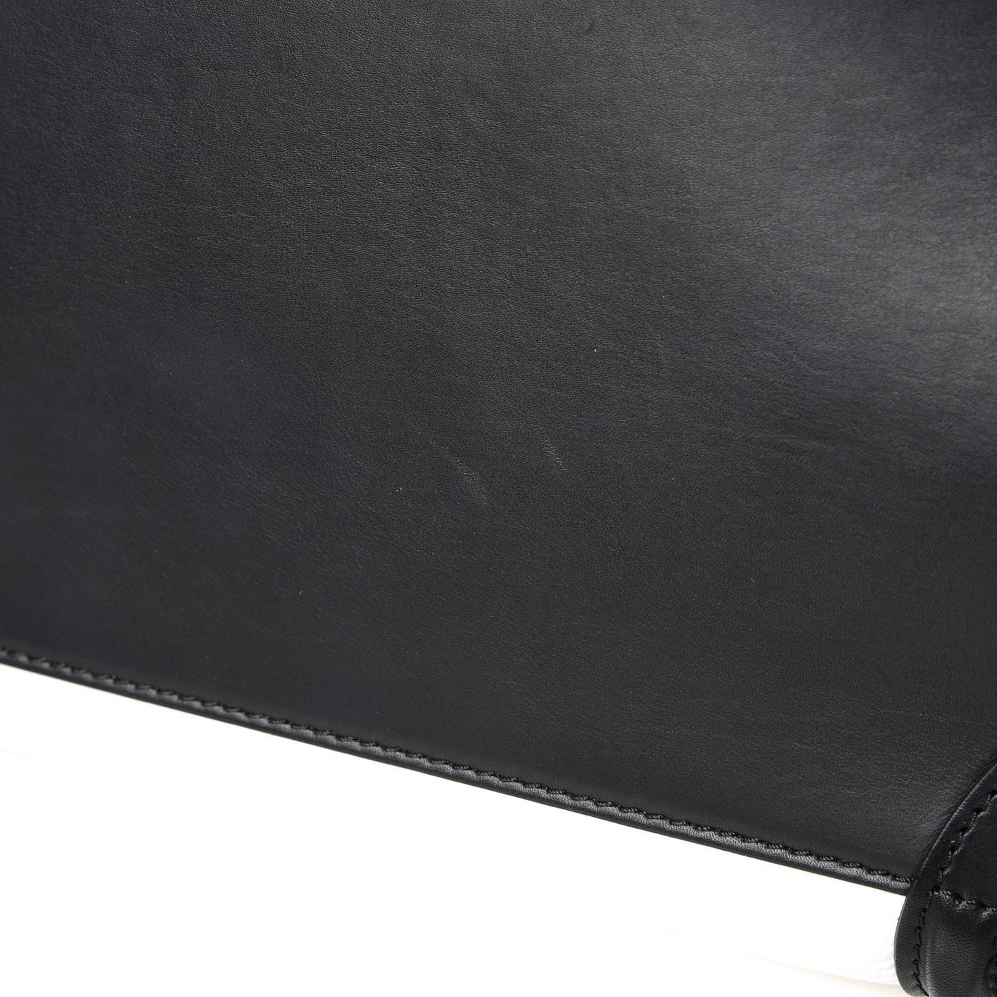 Smooth Calfskin Shrunken Lambskin Mini Bi-Color Luggage Black White