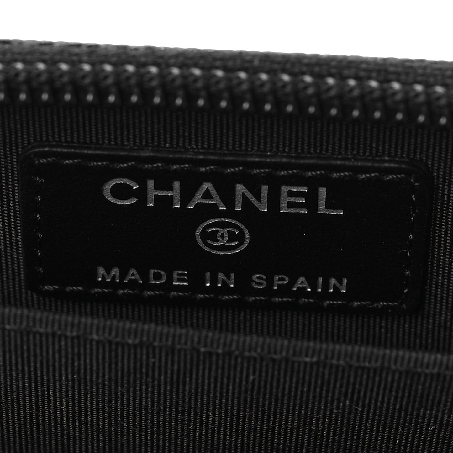 Caviar Quilted Boy Zip Around Coin Purse Wallet Black