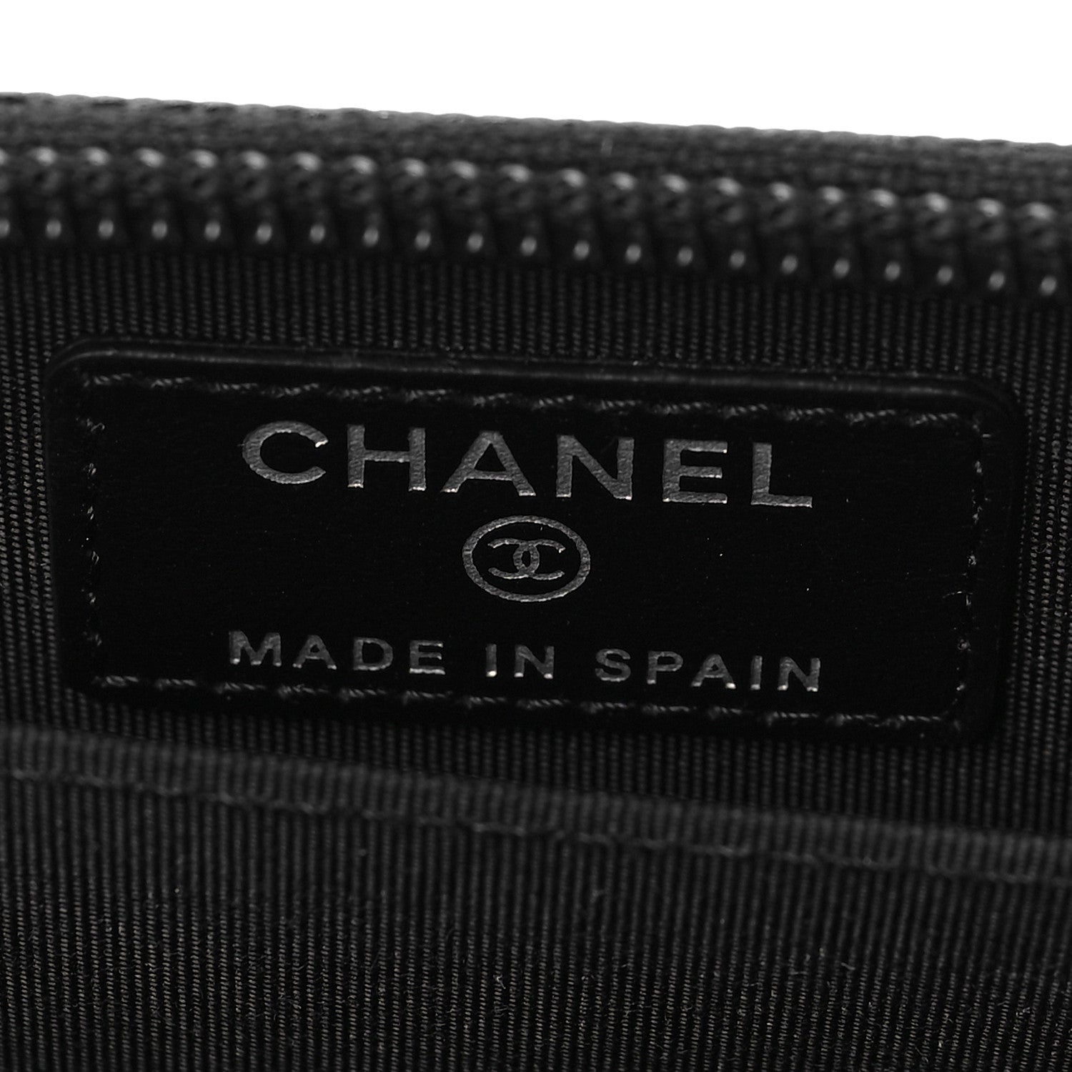 Chanel Caviar Quilted Boy Zip Around Coin Purse Wallet Black 6 of 8