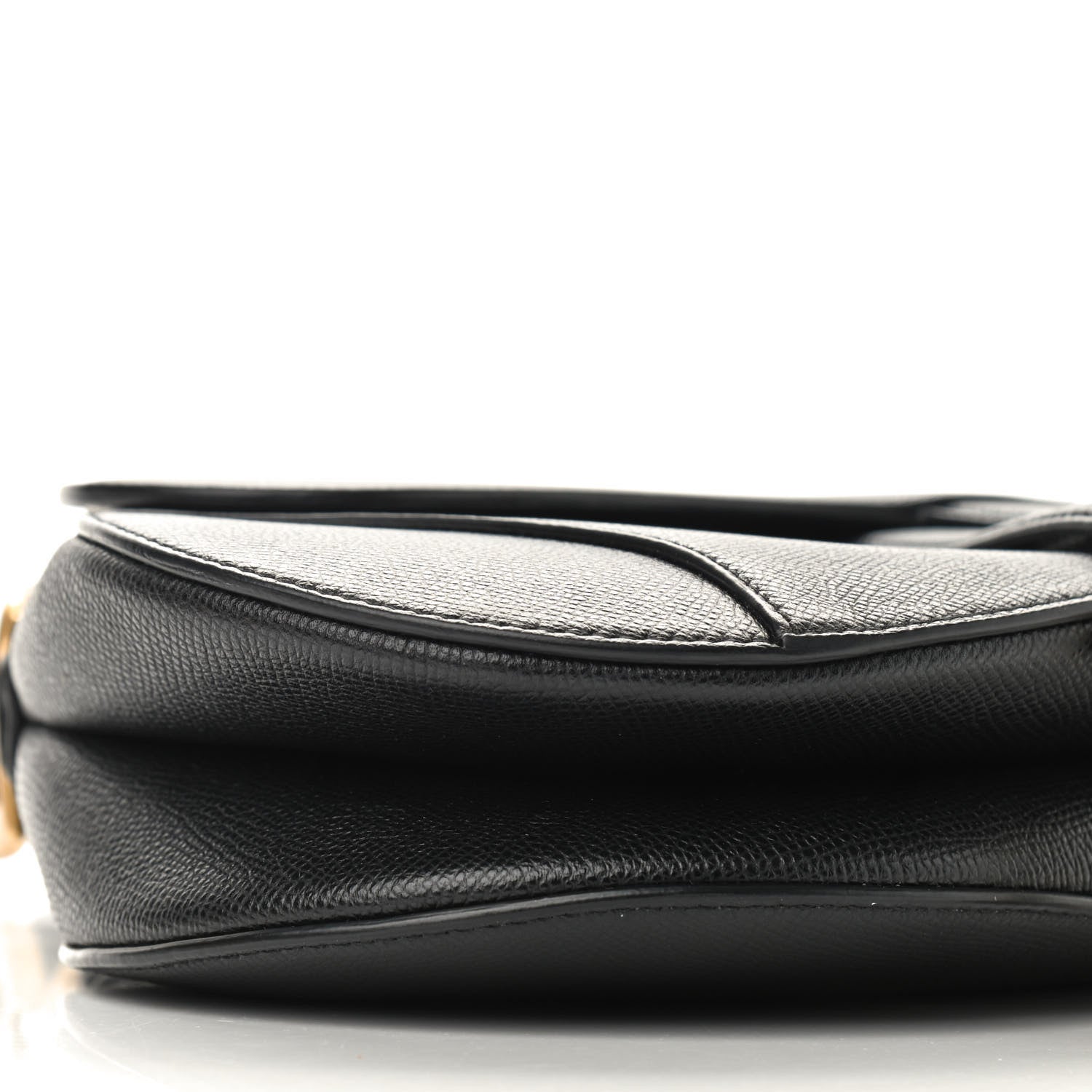 Christian Dior Grained Calfskin Saddle Bag Black 7 of 10