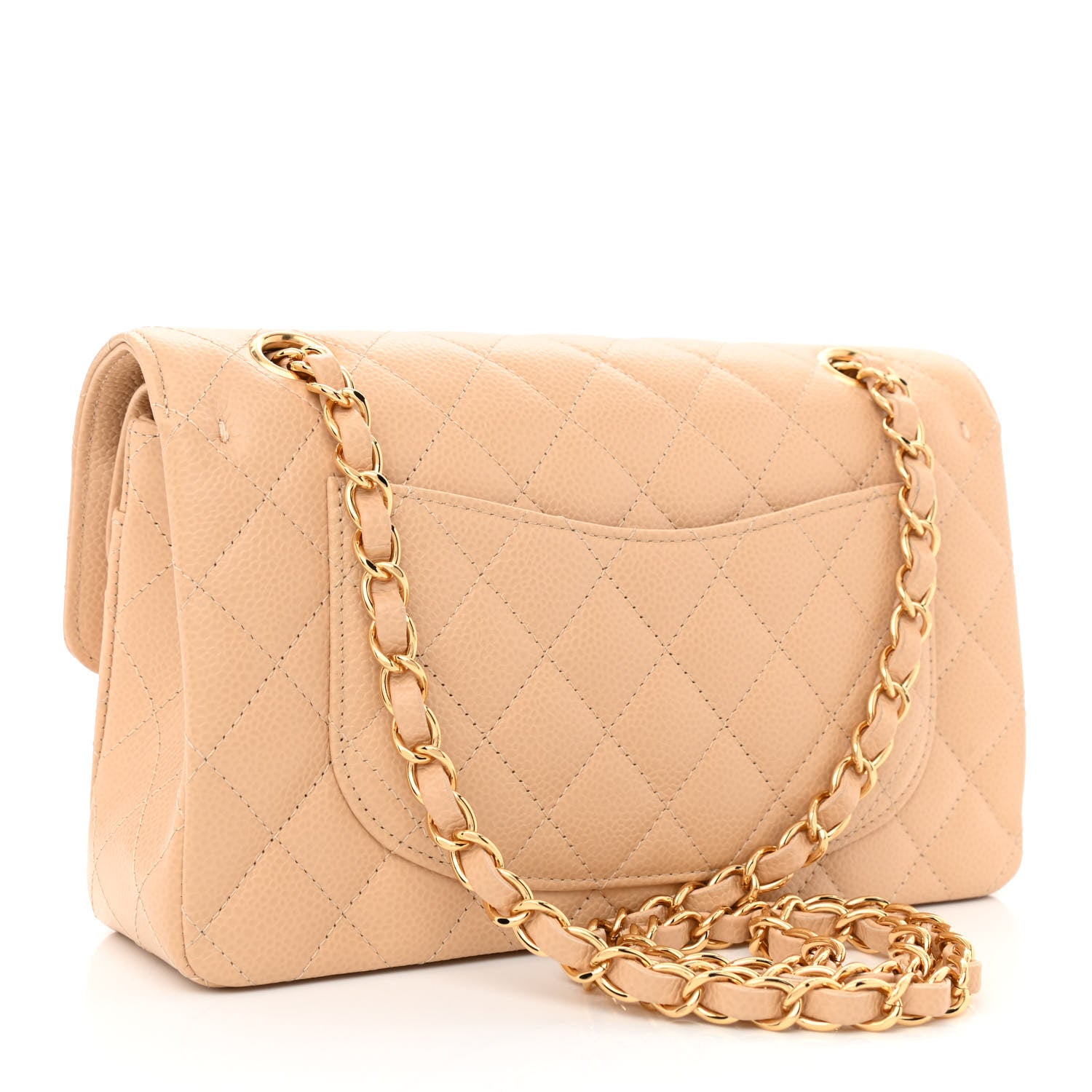 Chanel Caviar Quilted Small Double Flap Beige 2 of 9