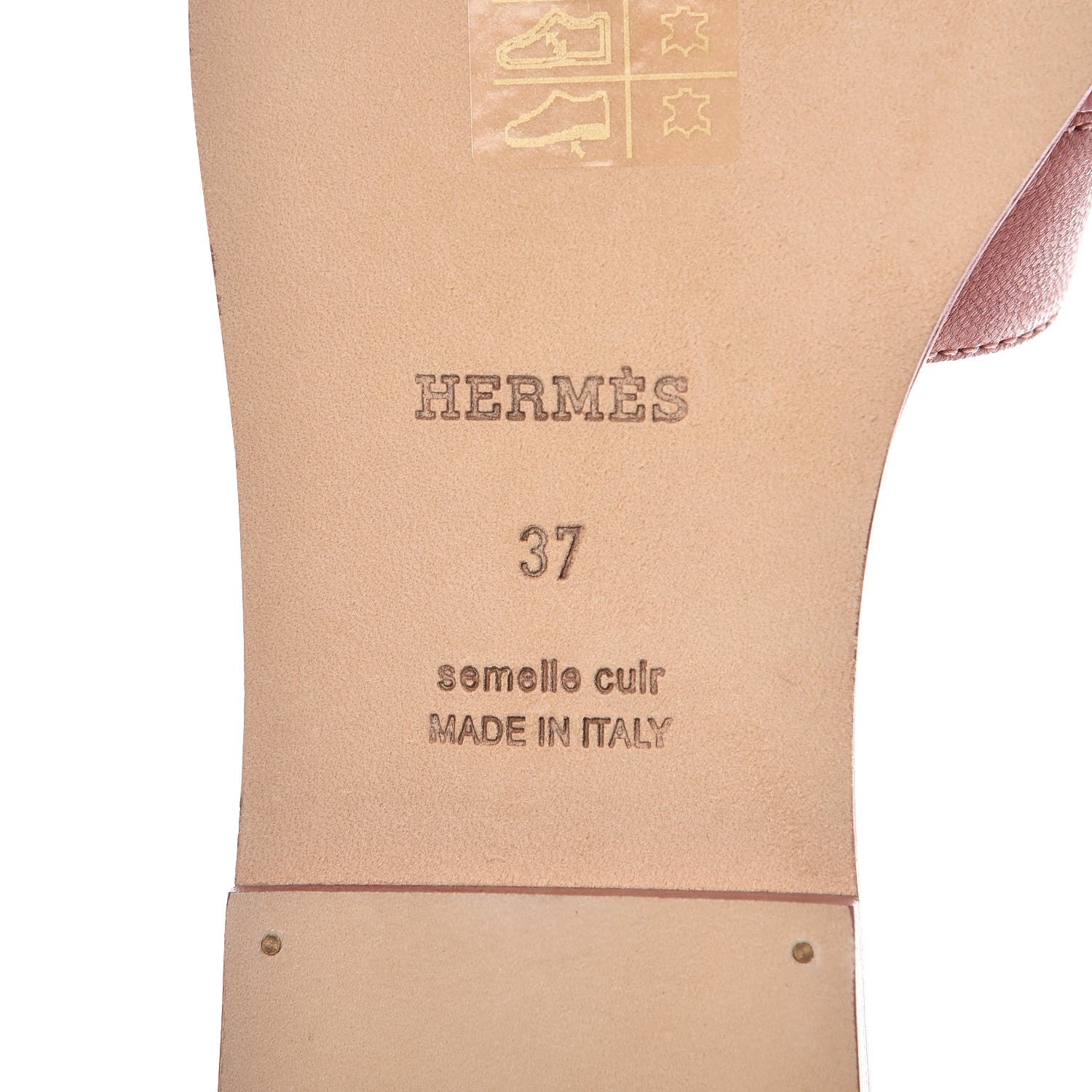 Hermes Goatskin Oran Sandals 37 Rouge Blush 6 of 9