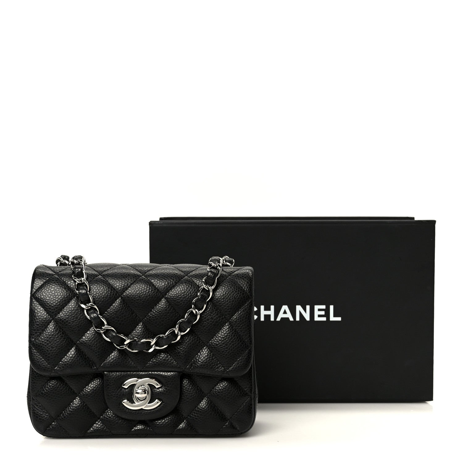 Chanel Caviar Quilted Mini Square Flap Black 12 of 12