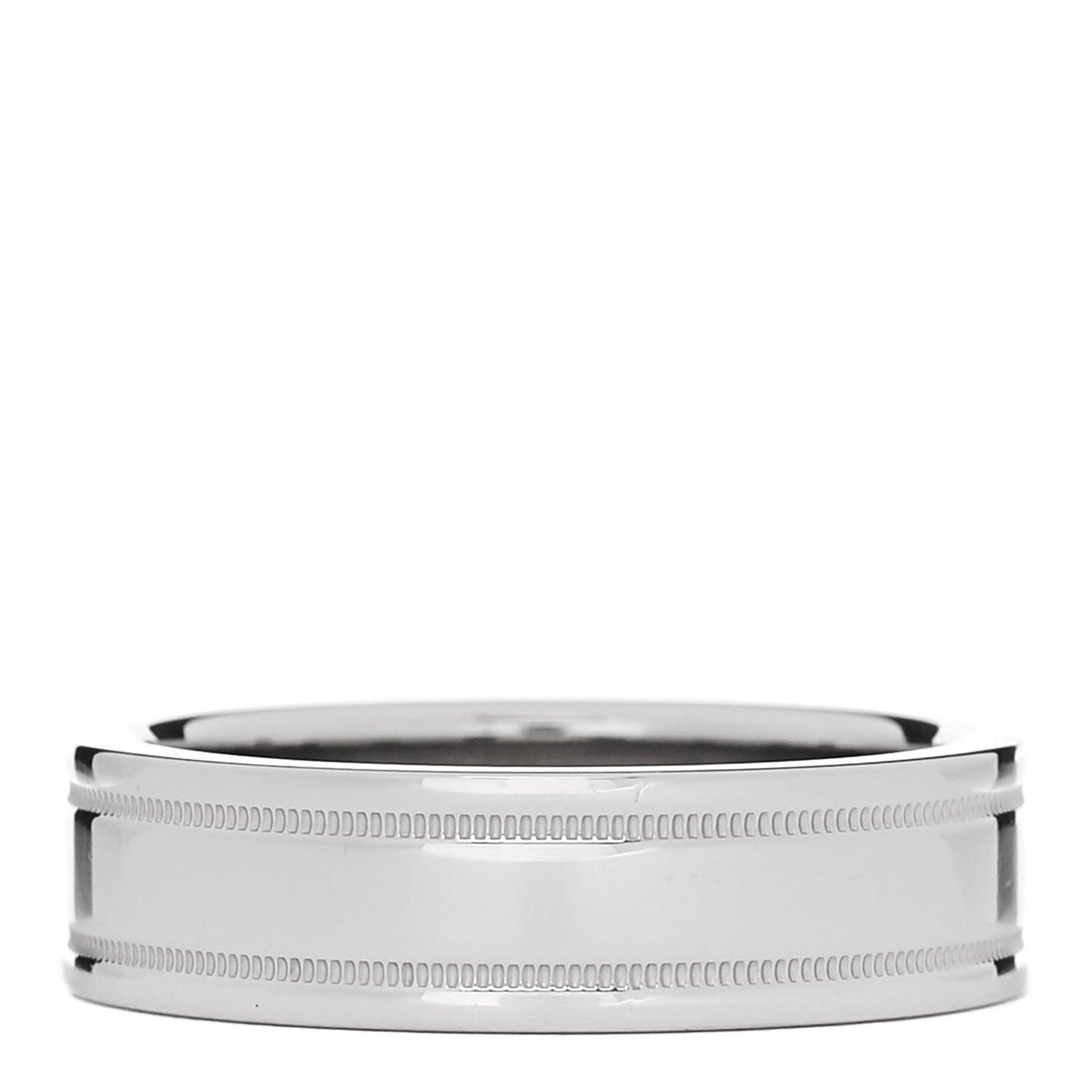 Platinum 6mm Together Double Milgrain Band Ring 59 8.75