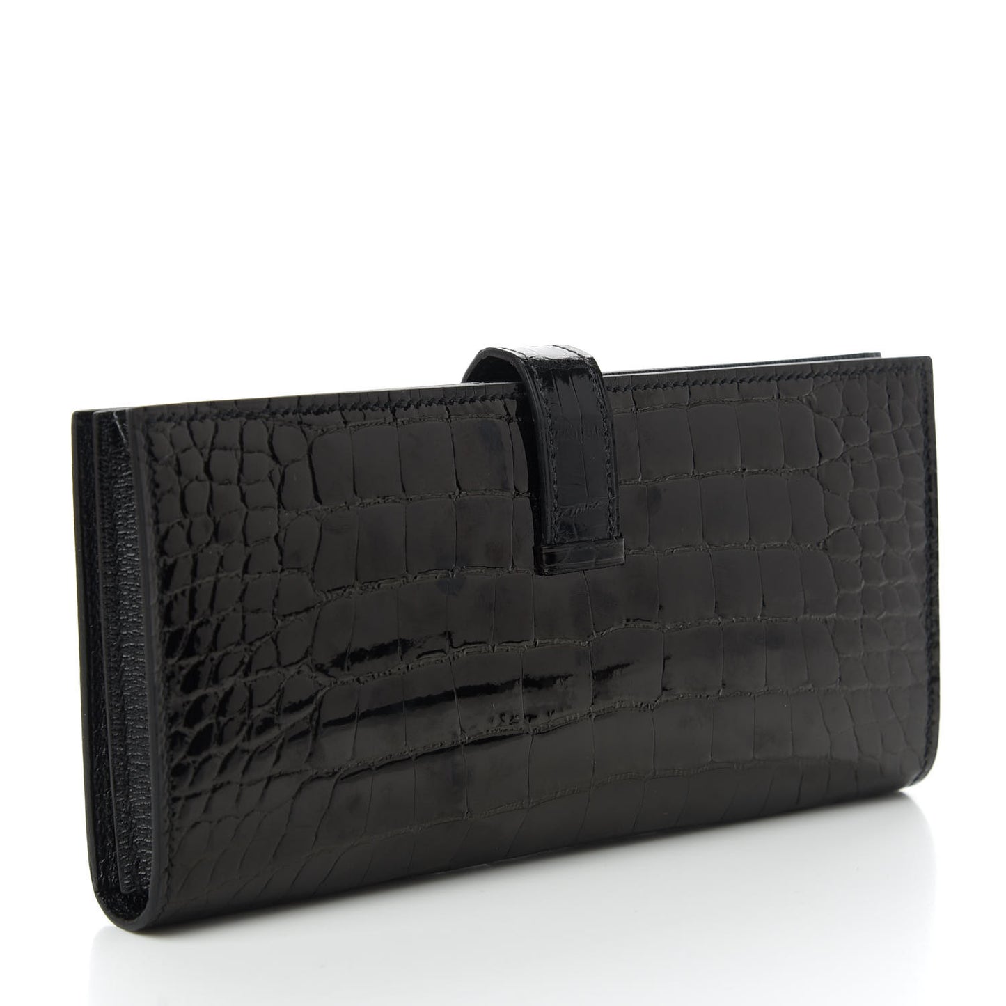 Shiny Alligator Bearn Wallet Black