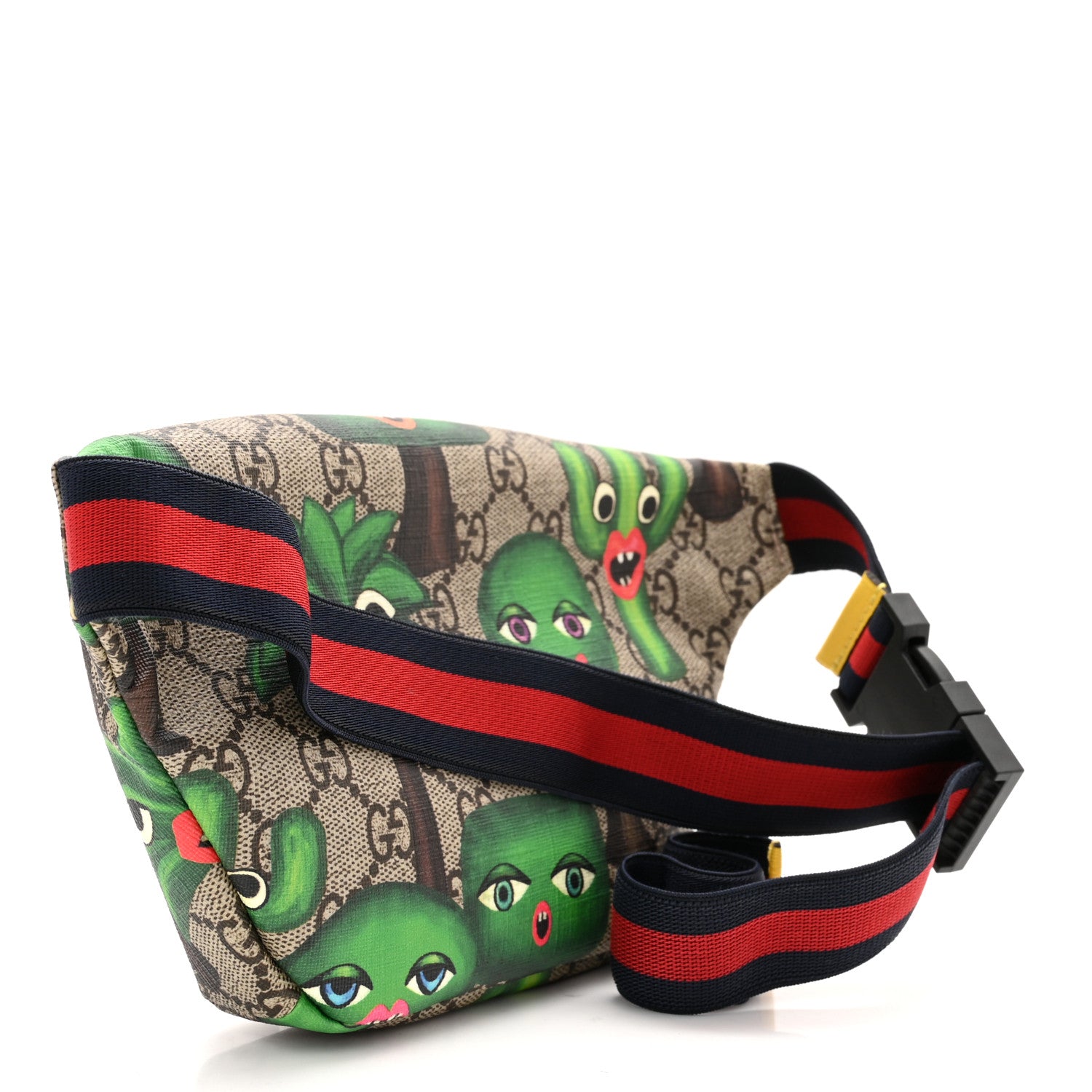 Gucci GG Supreme Monogram Smiling Plants Childrens Belt Bag Multicolor 3 of 11