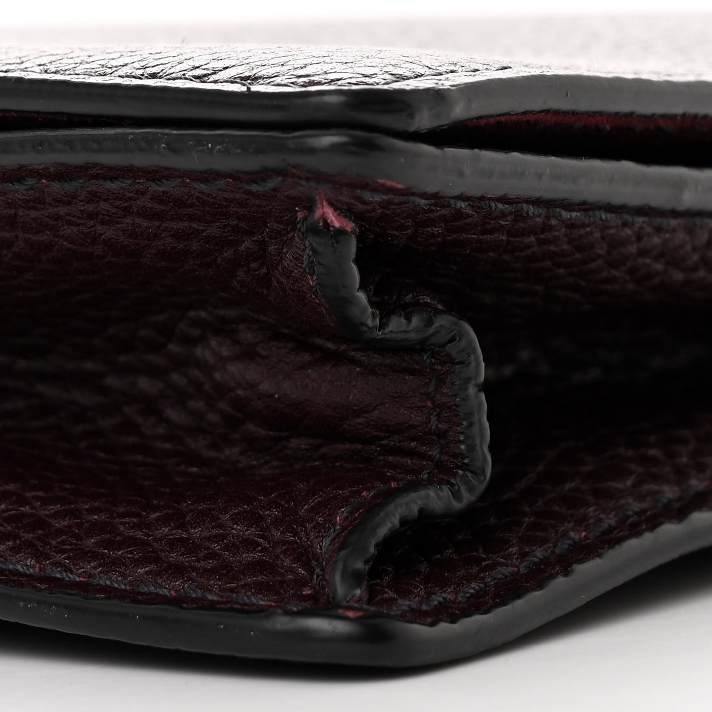 Grained Calfskin D-Bee Crossbody Burgundy