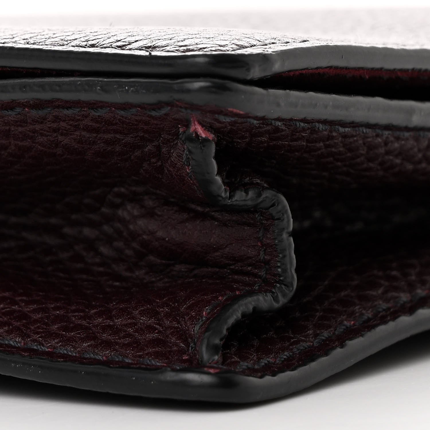 Christian Dior Grained Calfskin D-Bee Crossbody Burgundy 10 of 11