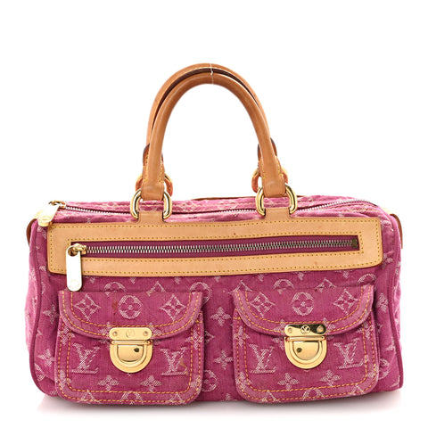 Monogram Denim Neo Speedy Fuchsia