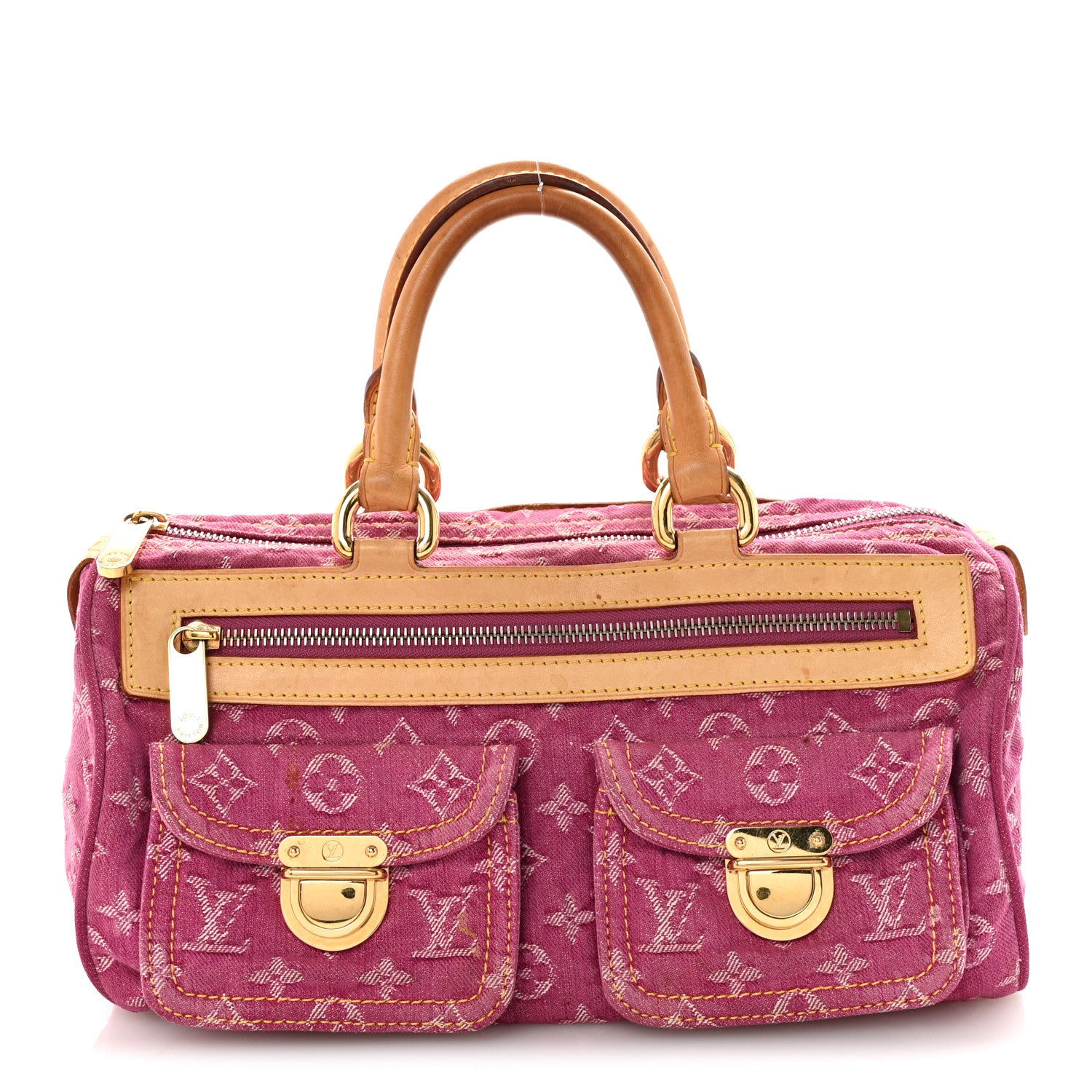 Louis Vuitton Monogram Denim Neo Speedy Fuchsia 1 of 9