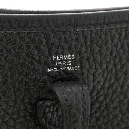 Hermes Taurillon Clemence Evelyne TPM Black 6 of 13