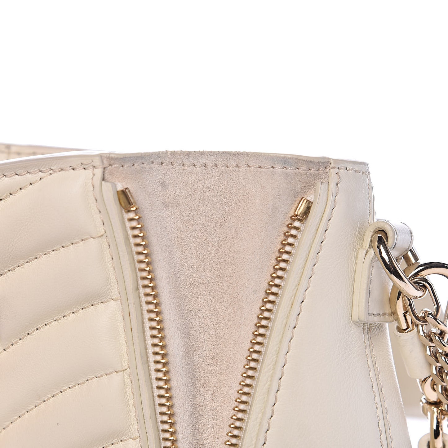 Calfskin Quilted Mini Faye Backpack Natural White
