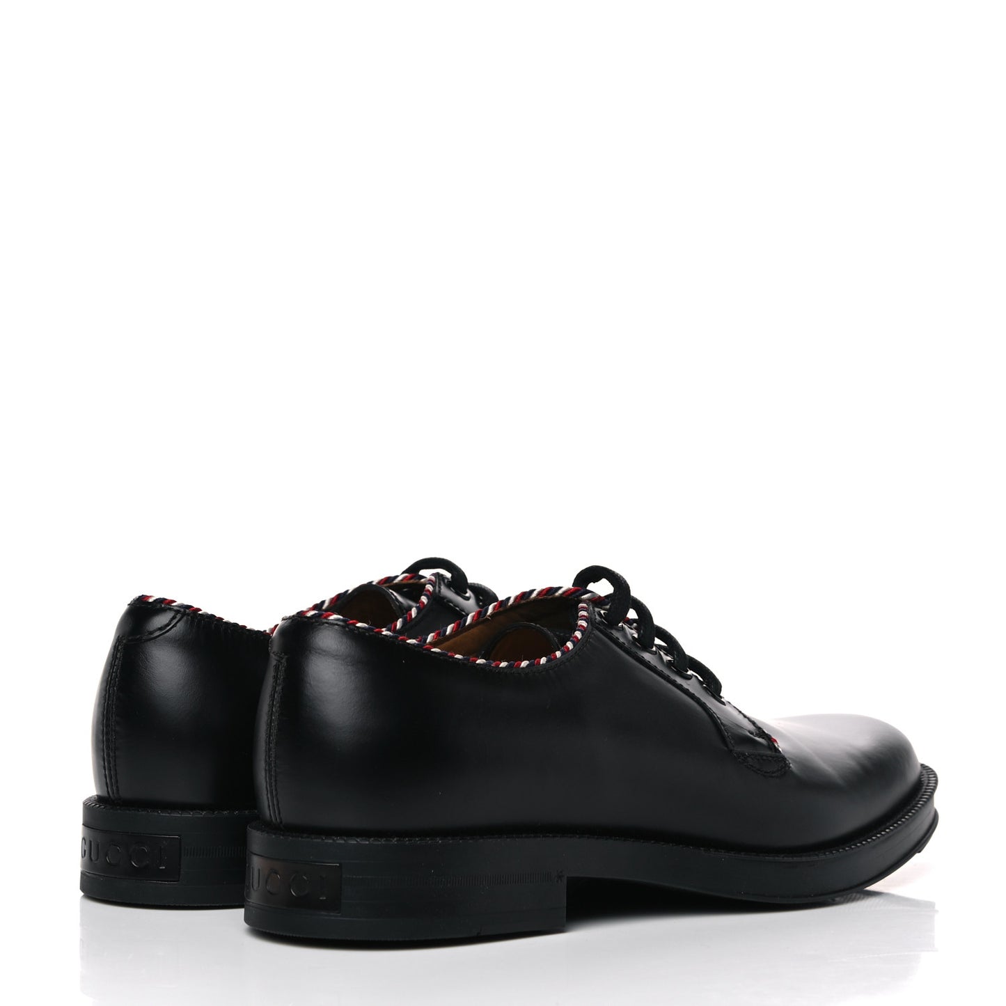 Calfskin Embroidered Mens Lace Up Derbys 5 Black