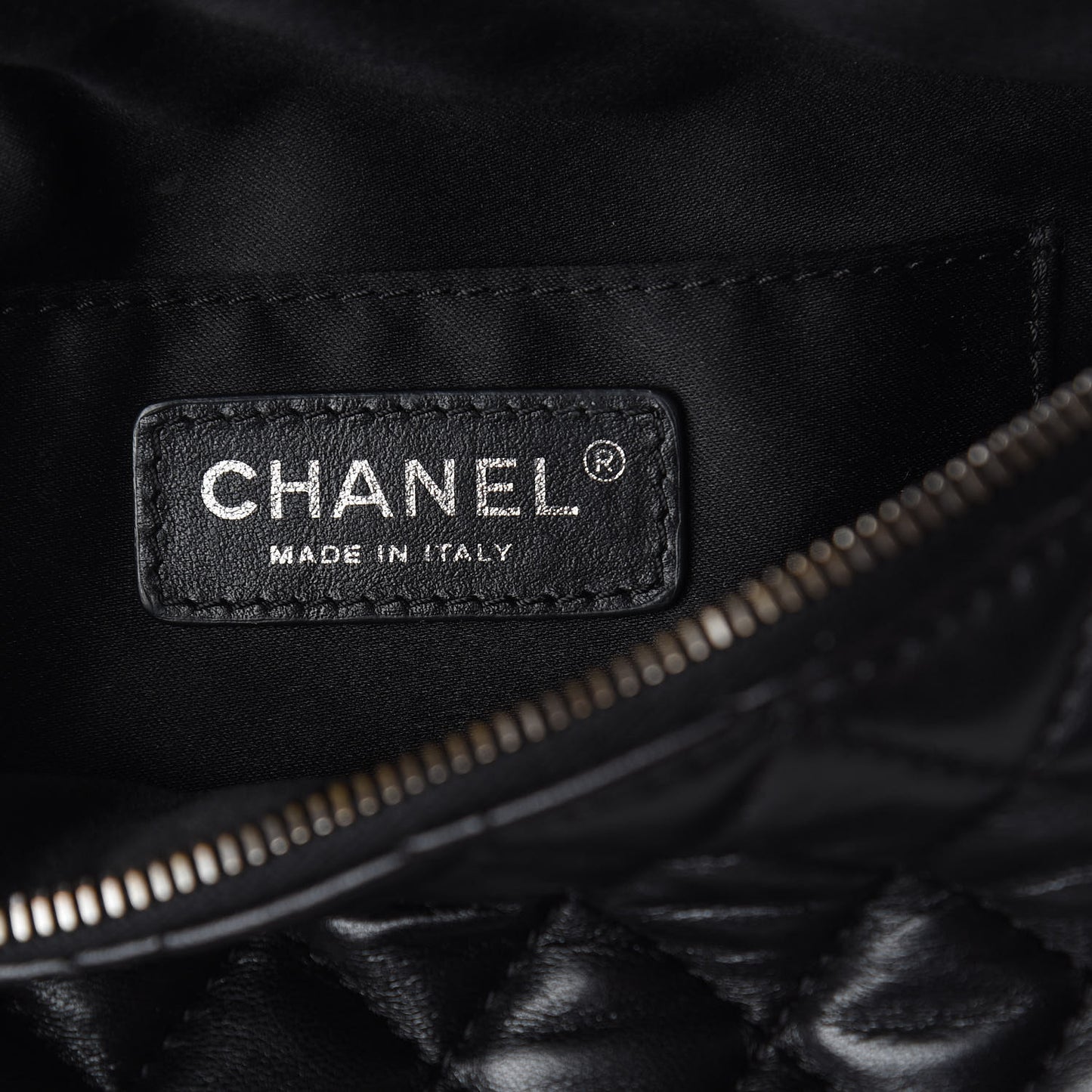 Lambskin Quilted Banane Waist Bag Fanny Pack Black